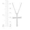 Thumbnail Image 5 of KAY Lab-Grown Diamonds Graduated Cross Necklace 1 ct tw 10K White Gold