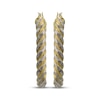 Thumbnail Image 2 of Reaura Diamond-Cut Oval Twist Hoop Earrings Repurposed 14K Yellow Gold 31mm