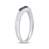 Thumbnail Image 2 of Now + Forever Black & White Diamond Contour Anniversary Ring 1/3 ct tw 10K White Gold
