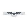 Thumbnail Image 3 of Now + Forever Black & White Diamond Contour Anniversary Ring 1/3 ct tw 10K White Gold