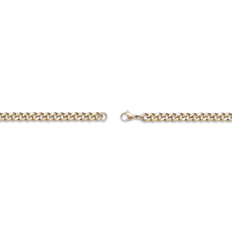 Main Image 3 of Curb Chain Necklace 6mm Yellow Ion-Plated Solid Stainless Steel 20&quot;