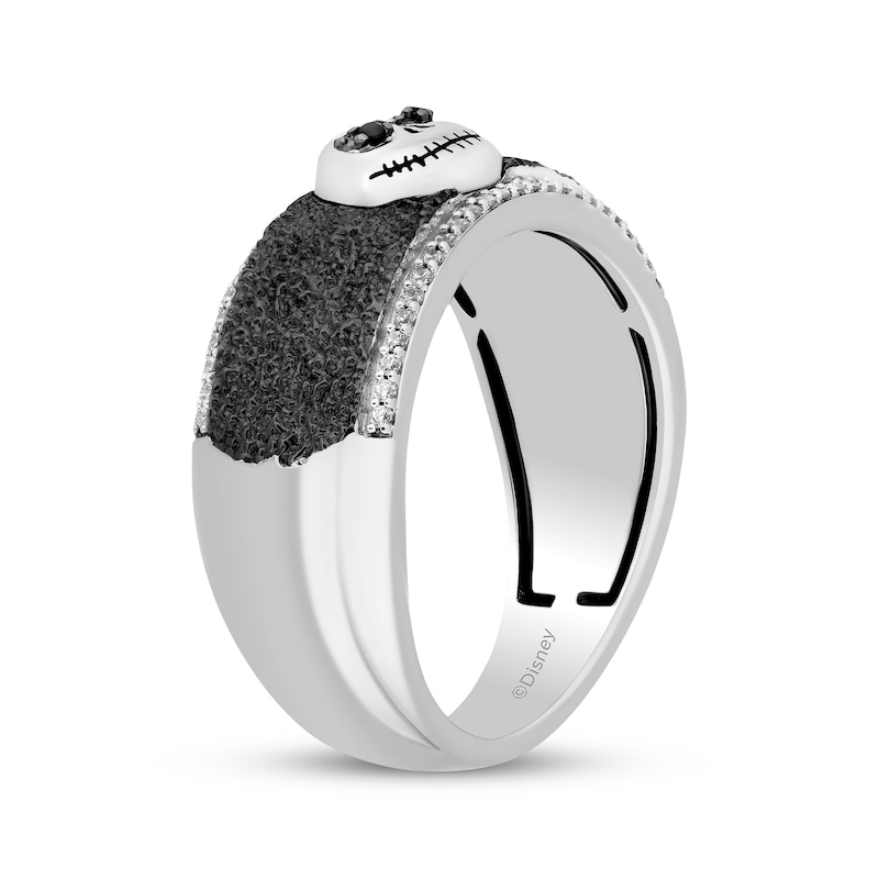 Main Image 2 of Disney Treasures The Nightmare Before Christmas &quot;Jack Skellington&quot; Black & White Diamond Ring 1/5 ct tw Sterling Silver