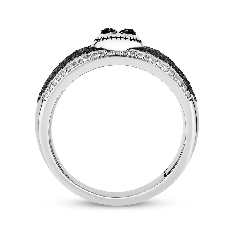Main Image 3 of Disney Treasures The Nightmare Before Christmas &quot;Jack Skellington&quot; Black & White Diamond Ring 1/5 ct tw Sterling Silver