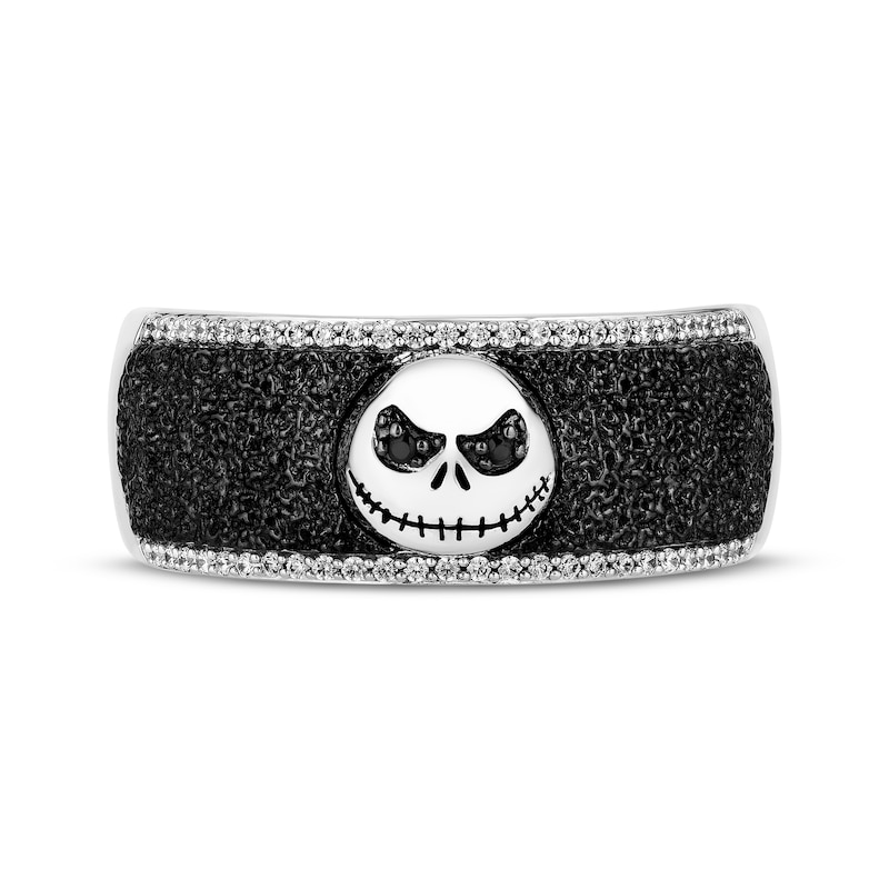 Main Image 4 of Disney Treasures The Nightmare Before Christmas &quot;Jack Skellington&quot; Black & White Diamond Ring 1/5 ct tw Sterling Silver