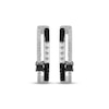 Thumbnail Image 2 of Black & White White Diamond Split Hoop Earrings 1/5 ct tw Sterling Silver