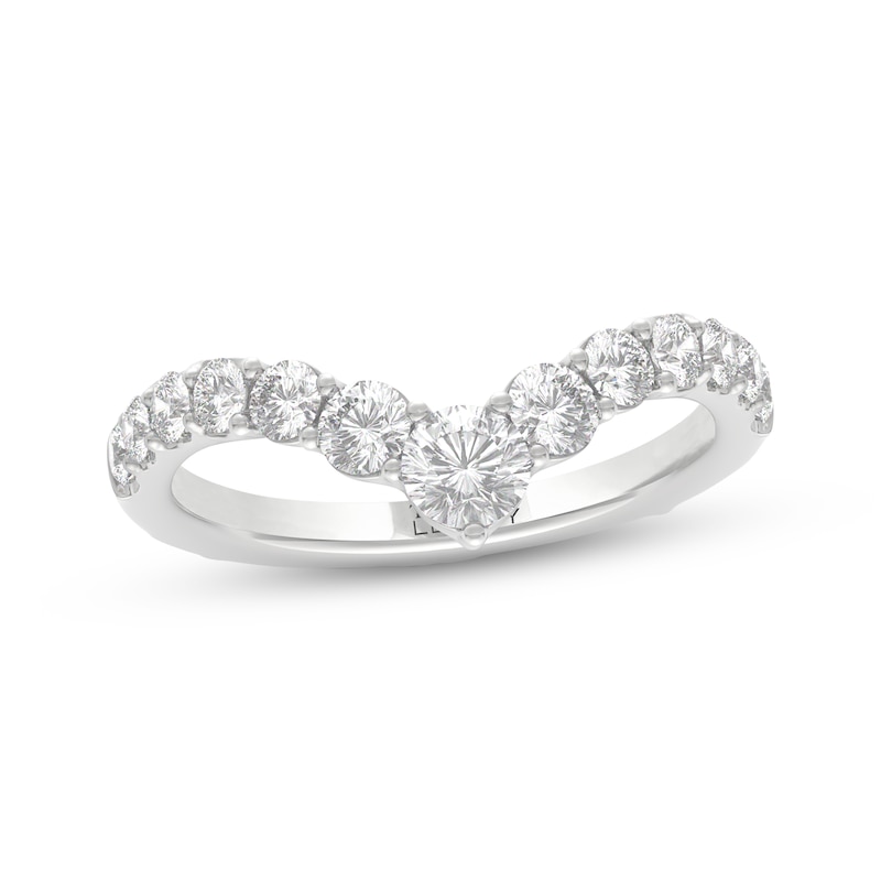 Main Image 1 of THE LEO Legacy Lab-Grown Diamond Graduated Chevron Anniversary Ring 7/8 ct tw 14K White Gold
