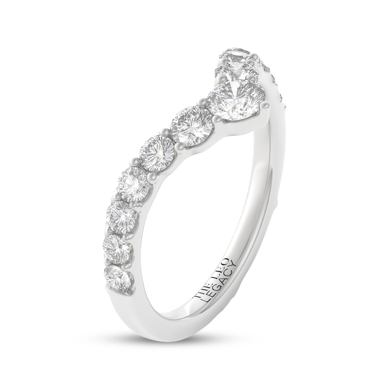 Main Image 2 of THE LEO Legacy Lab-Grown Diamond Graduated Chevron Anniversary Ring 7/8 ct tw 14K White Gold