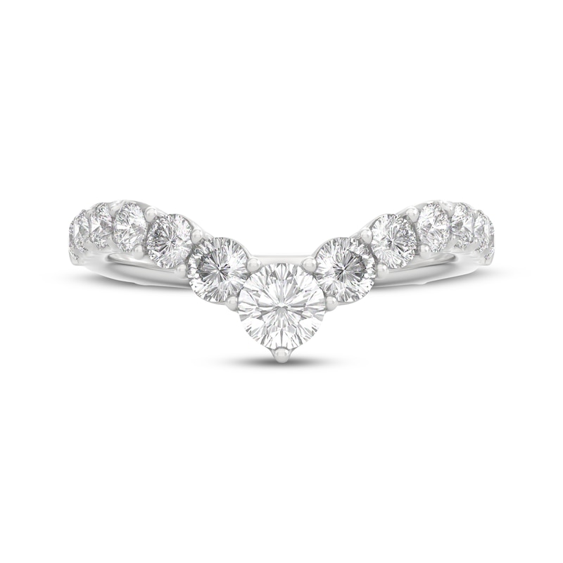 Main Image 3 of THE LEO Legacy Lab-Grown Diamond Graduated Chevron Anniversary Ring 7/8 ct tw 14K White Gold