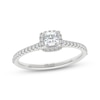 Thumbnail Image 1 of THE LEO Prisma Diamond Princess-Cut Halo Engagement Ring 1/2 ct tw 14K White Gold