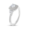 Thumbnail Image 2 of THE LEO Prisma Diamond Round-Cut Double Cushion Halo Engagement Ring 7/8 ct tw 14K White Gold