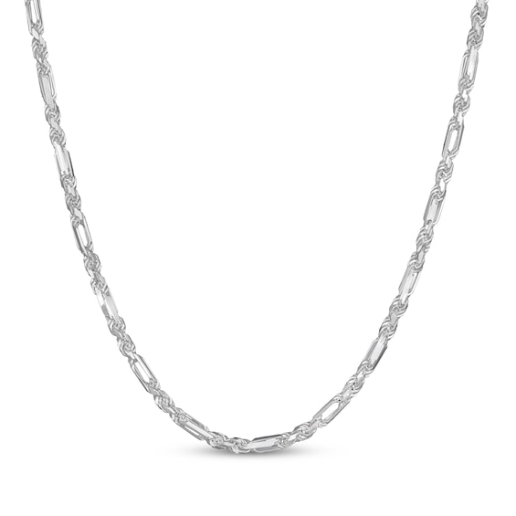 4.3mm Diamond-Cut Rope Chain Necklace Solid Sterling Silver 22"