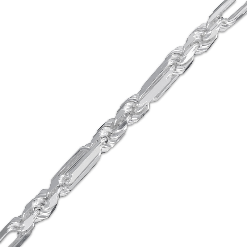 Main Image 2 of 4.3mm Diamond-Cut Rope Chain Necklace Solid Sterling Silver 22"