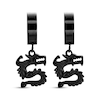 Thumbnail Image 2 of Men's Dragon Dangle Hoop Earrings Black Ion-Plated Stainless Steel