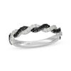Thumbnail Image 1 of Neil Lane Black & White Diamond Twist Anniversary Ring 3/8 ct tw 14K White Gold