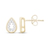 Thumbnail Image 1 of Diamond Mini Open Teardrop Stud Earrings 1/4 ct tw 10K Yellow Gold
