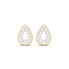 Thumbnail Image 2 of Diamond Mini Open Teardrop Stud Earrings 1/4 ct tw 10K Yellow Gold