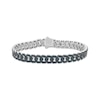 Thumbnail Image 1 of Men's Blue Diamond Chain Link Bracelet 3-1/2 ct tw Sterling Silver 8.5"
