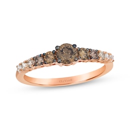 Le Vian Chocolate Ombré Diamond Ring 5/8 ct tw 14K Strawberry Gold