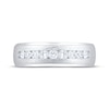 Thumbnail Image 3 of Now + Forever Men's Diamond Hammered Wedding Band 1/2 ct tw 10K White Gold