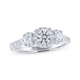 THE LEO Ideal Cut Diamond Three-Stone Engagement Ring 1 ct tw 14K White Gold