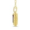 Thumbnail Image 2 of STUDIO BY KAY Lab-Created Ruby & White Lab-Created Sapphire Heart Necklace 24K Yellow Gold Vermeil Sterling Silver 18"