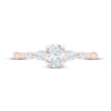 Thumbnail Image 3 of Now + Forever Lab-Grown Diamonds Oval-Cut & Pear-Shaped Three-Stone Engagement Ring 5/8 ct tw 14K Rose Gold