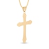 Thumbnail Image 3 of Men's Cross Necklace Semi-Solid 10K Yellow Gold 22"