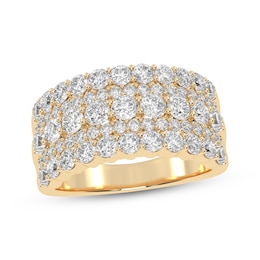 Now + Forever Lab-Grown Diamonds Five-Row Anniversary Ring 2 ct tw 14K Yellow Gold