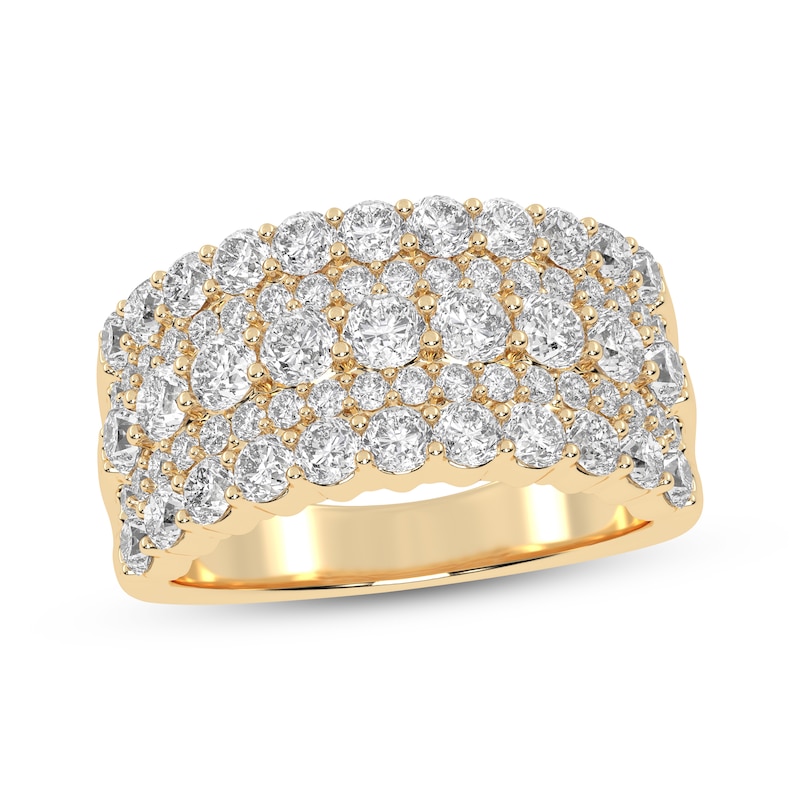 Main Image 1 of Now + Forever Lab-Grown Diamonds Five-Row Anniversary Ring 2 ct tw 14K Yellow Gold