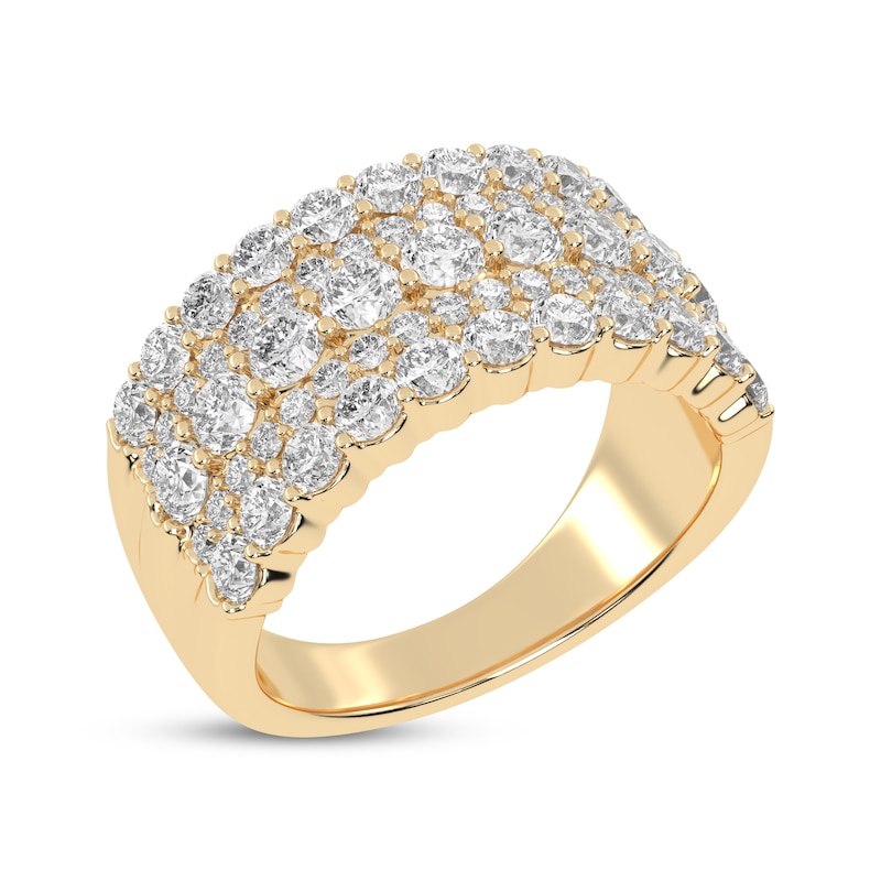 Main Image 2 of Now + Forever Lab-Grown Diamonds Five-Row Anniversary Ring 2 ct tw 14K Yellow Gold