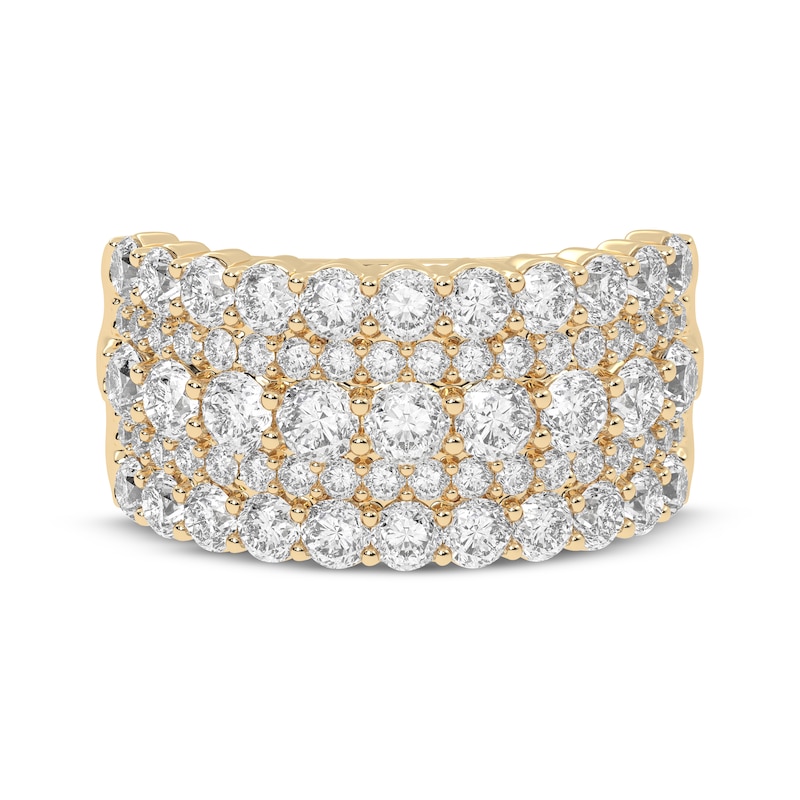 Main Image 3 of Now + Forever Lab-Grown Diamonds Five-Row Anniversary Ring 2 ct tw 14K Yellow Gold