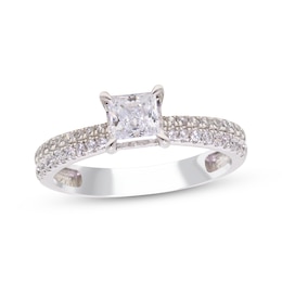 Now + Forever Lab-Grown Diamonds Princess-Cut Engagement Ring 1 ct tw 14K White Gold