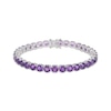 Thumbnail Image 1 of STUDIO BY KAY Amethyst Line Bracelet Sterling Silver 7.25"