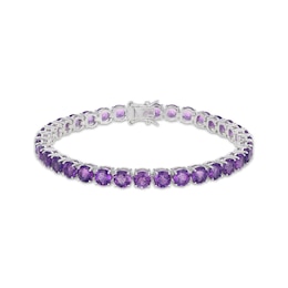 STUDIO BY KAY Amethyst Line Bracelet Sterling Silver 7.25"