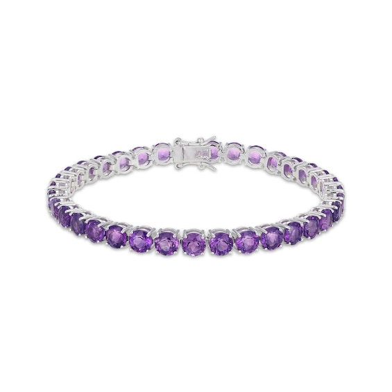 STUDIO BY KAY Amethyst Line Bracelet Sterling Silver 7.25"