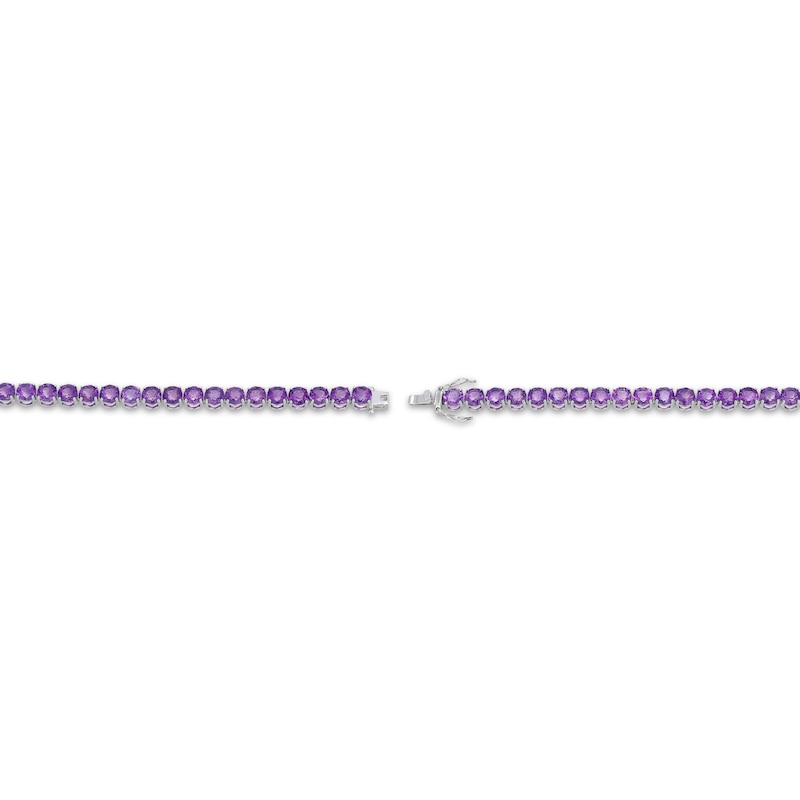 Main Image 3 of STUDIO BY KAY Amethyst Line Bracelet Sterling Silver 7.25"
