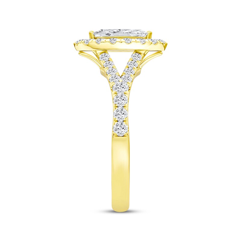 Main Image 3 of Now + Forever Marquise-Cut Diamond Halo Engagement Ring 1 ct tw 14K Yellow Gold