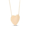 Thumbnail Image 3 of Textured Heart Necklace Solid 10K Yellow Gold 18"