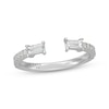 Thumbnail Image 1 of Neil Lane Artistry Baguette-Cut Lab-Grown Diamond Cuff Wedding Band 1/2 ct tw 14K White Gold
