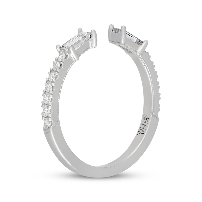 Main Image 2 of Neil Lane Artistry Baguette-Cut Lab-Grown Diamond Cuff Wedding Band 1/2 ct tw 14K White Gold