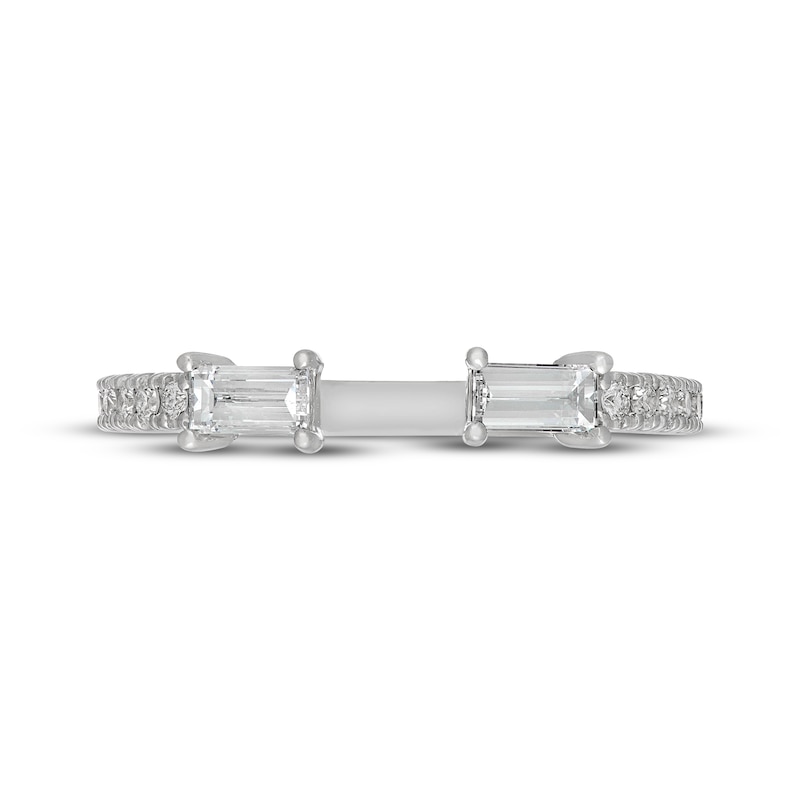 Main Image 3 of Neil Lane Artistry Baguette-Cut Lab-Grown Diamond Cuff Wedding Band 1/2 ct tw 14K White Gold