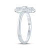Thumbnail Image 2 of Monique Lhuillier Bliss Marquise, Pear & Round-Cut Lab-Grown Diamond Cluster Ring 3/4 ct tw Platinum-Plated Sterling Silver 18"
