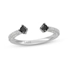 Thumbnail Image 1 of Neil Lane Black & White Diamond Open-Shank Anniversary Ring 1/3 ct tw 14K White Gold