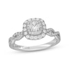 Thumbnail Image 1 of Neil Lane Round-Cut Diamond Double Halo Engagement Ring 5/8 ct tw 14K White Gold