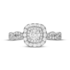 Thumbnail Image 3 of Neil Lane Round-Cut Diamond Double Halo Engagement Ring 5/8 ct tw 14K White Gold