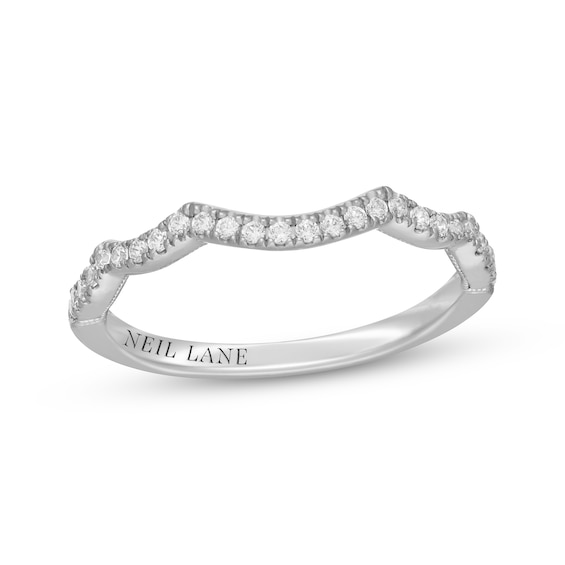 Neil Lane Diamond Contoured Wedding Ring 1/5 ct tw 14K White Gold