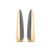Thumbnail Image 2 of Black Diamond Knife-Edge Hoop Earrings 1/3 ct tw 10K Yellow Gold