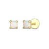 Thumbnail Image 1 of STUDIO BY KAY Lab-Created Opal Solitaire Stud Earrings 24K Yellow Gold Vermeil Sterling Silver