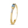 Thumbnail Image 2 of Emerald-Cut London Blue Topaz & Diamond Ring 1/20 ct tw 10K Yellow Gold