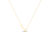 Thumbnail Image 2 of Oval-Shaped Pendant Drop Necklace 24K Yellow Gold Vermeil Sterling Silver 18"